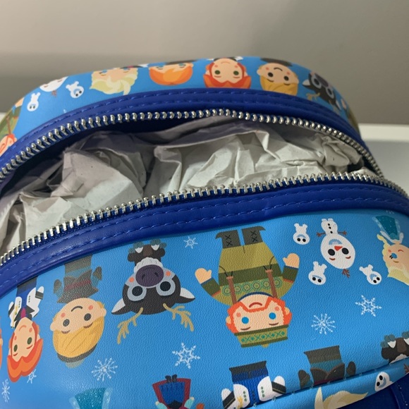 Loungefly Disney Frozen Backpack Chibi Mini Exclusive Snowflake Elsa Anna Olaf - Picture 8 of 10